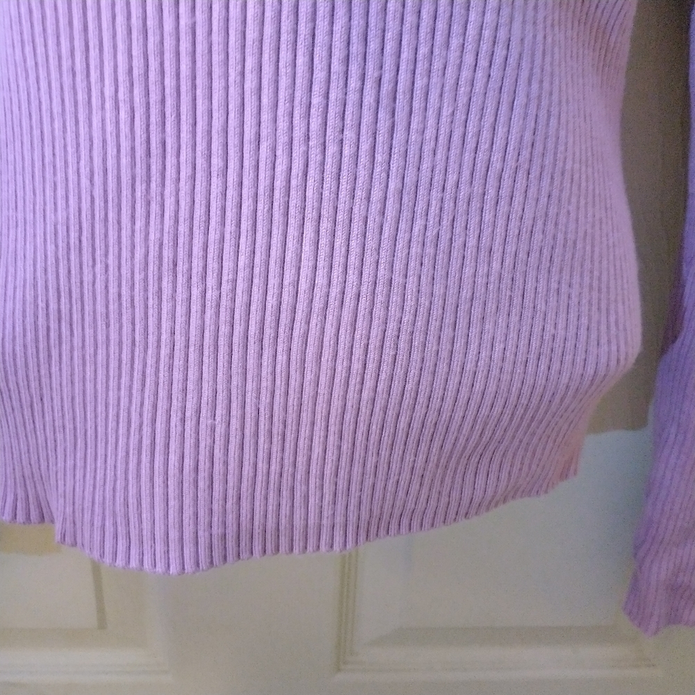 Lavender Ribbed-Knit top - Picture 4 of 5
